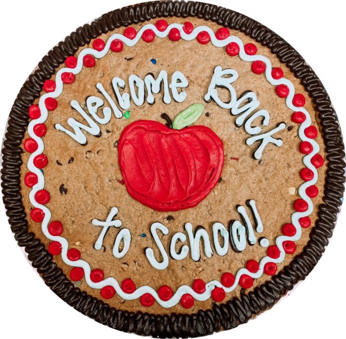 Back to School 15″ Round Decorated Cookie